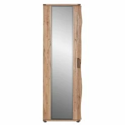 Flurschrank Mit Spiegel & Baumkante - Konvava -wohnen.de-Shop flurschrank mit spiegel baumkante mit 5 einlegeboeden stange konvava 02