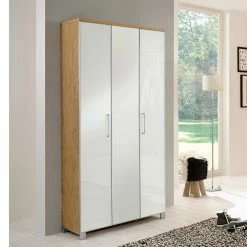 Flurschrank Wynoca In Weiß Glas Beschichtet