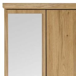 Garderobenschrank In Eiche Furnier Mit Spiegel - Elbow -wohnen.de-Shop garderobenschrank in eiche furnier mit spiegel 3 tuerig 75x195x41 elbow 05