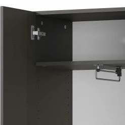 Garderobenschrank In Silbergrau Glasfront - Ilfred -wohnen.de-Shop garderobenschrank in silbergrau glasfront und dunkelgrau 2 tuerig ilfred 05