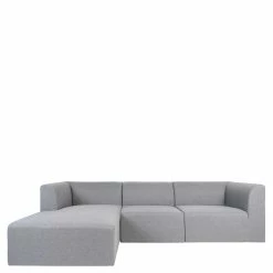 Hellgraues Stoff-Ecksofa Bodentief - Pingdong -wohnen.de-Shop hellgraues stoff ecksofa bodentief mit drei sitzplaetzen pingdong 02