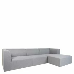 Hellgraues Stoff-Ecksofa Bodentief - Pingdong -wohnen.de-Shop hellgraues stoff ecksofa bodentief mit drei sitzplaetzen pingdong f