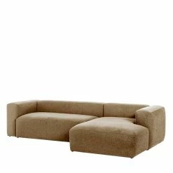 Hochwertige Chenille Eckcouch In Beige - Crotone -wohnen.de-Shop hochwertige chenille eckcouch in beige mit drei sitzplaetzen crotone f