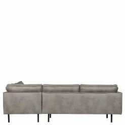 Kunstleder Retro Eckcouch In Grau - Patria -wohnen.de-Shop kunstleder retro eckcouch in grau mit wellenunterfederung patria 03