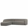 L Sofa Im Skandi Design In Grau Chenille - Grandessa -wohnen.de-Shop l sofa im skandi design in grau chenille ruecken echt bezogen grandessa 01