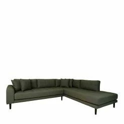 L-Wohnlandschaft In Oliv Grün Stoff - Udolph -wohnen.de-Shop l wohnlandschaft in oliv gruen stoff schwarz eiche massivholz udolph 03