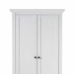 Landhaus Garderoben-Schrank In Weiß - Chelles -wohnen.de-Shop landhaus garderoben schrank in weiss touchwood 105x206x45 cm chelles 02