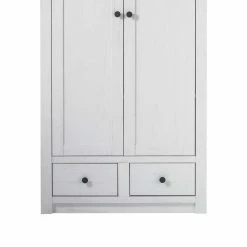 Landhaus Garderoben-Schrank In Weiß - Chelles -wohnen.de-Shop landhaus garderoben schrank in weiss touchwood 105x206x45 cm chelles 03