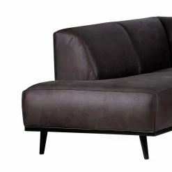 Leder Polsterecke Oleum Aus Recyclingleder Dunkelgrau -wohnen.de-Shop leder polsterecke recyclingleder dunkelgrau mit metall gestell oleum 05