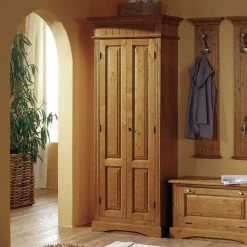 Massivholz Garderobenschrank Rimino Aus Fichte Antik