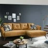 Microvelours Ecksofa In Ocker & Schwarz - Adendras -wohnen.de-Shop microvelours ecksofa in ocker schwarz mit zwei zierkissen gebluemt adendras 01