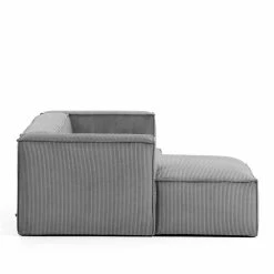 Modernes Breitcord Ecksofa In Grau - Hanyas -wohnen.de-Shop modernes breitcord ecksofa in grau fuer zwei personen hanyas 03