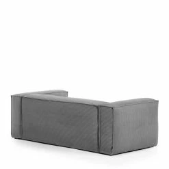 Modernes Breitcord Ecksofa In Grau - Hanyas -wohnen.de-Shop modernes breitcord ecksofa in grau fuer zwei personen hanyas 04