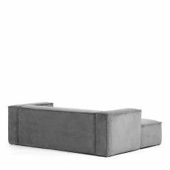 Modernes Breitcord Ecksofa In Grau - Hanyas -wohnen.de-Shop modernes breitcord ecksofa in grau fuer zwei personen hanyas 05