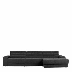 Modernes Ecksofa In Anthrazit Strukturstoff - Gromany -wohnen.de-Shop modernes ecksofa in anthrazit strukturstoff fuer vier personen gromany f