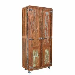 wohnen.de-Shop -wohnen.de-Shop recyclingholz schrank im shabby chic rollbar mit 2 tueren clarendon i f