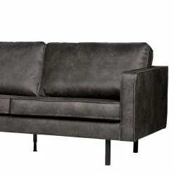 Retro Ecksofa Rundecke In Schwarz - Avonita -wohnen.de-Shop retro ecksofa rundecke in schwarz kunstleder 4 sitzplaetze avonita 05
