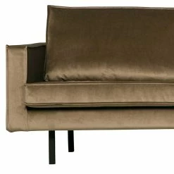 Retro Velvet Ecksofa In Taupe - Museo -wohnen.de-Shop retro velvet ecksofa in taupe mit schwarzen metallbeinen museo 03