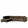 Samt Sofa Eckgarnitur In Taupe - Matca -wohnen.de-Shop samt sofa eckgarnitur in taupe mit schenkel links oder rechts matca 01