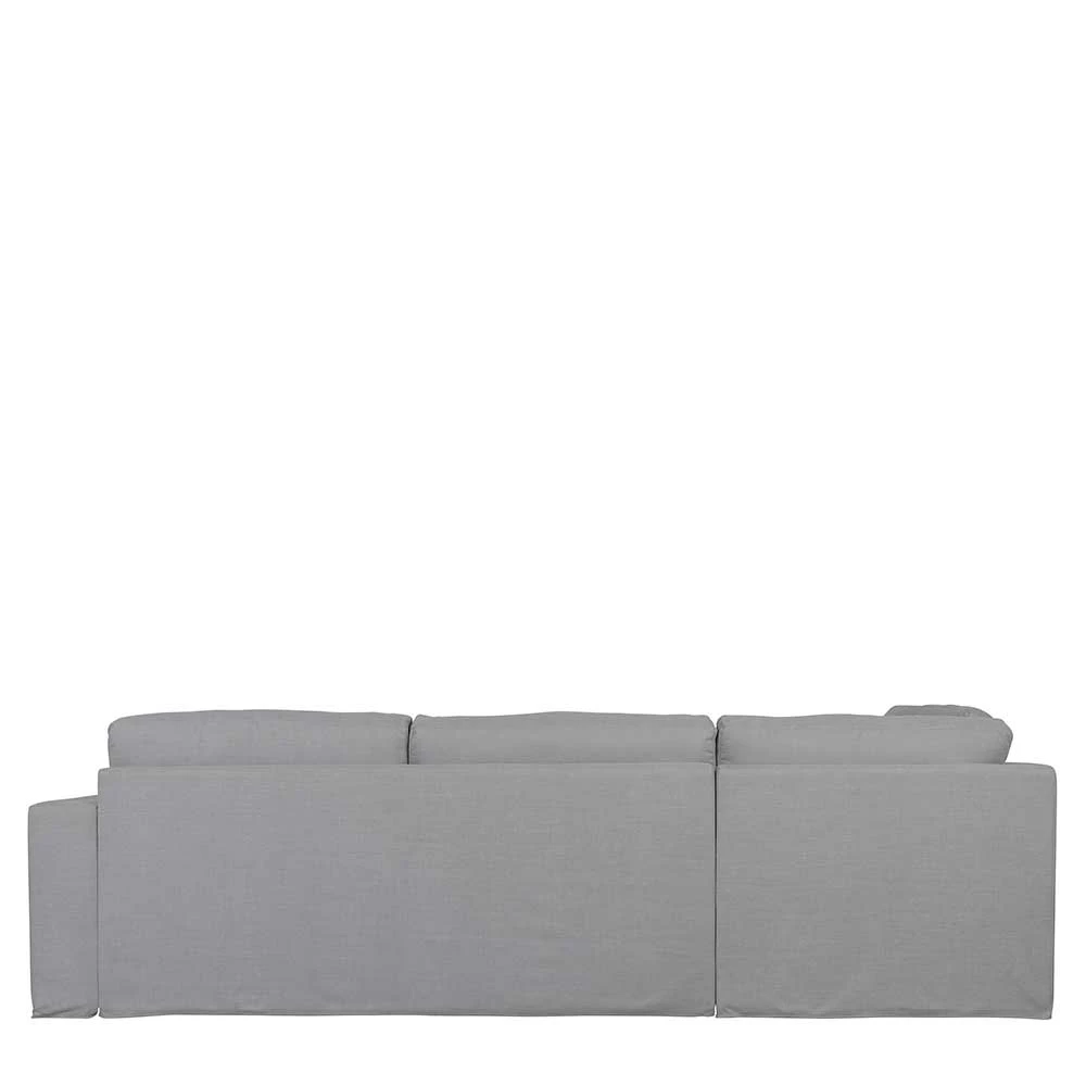 Schlichtes Ecksofa In Hellgrau Webstoff - Done 6 Schlichtes Ecksofa In Hellgrau Webstoff - Done – Bild 4