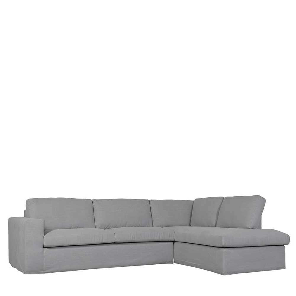 Schlichtes Ecksofa In Hellgrau Webstoff - Done 7 Schlichtes Ecksofa In Hellgrau Webstoff - Done – Bild 5