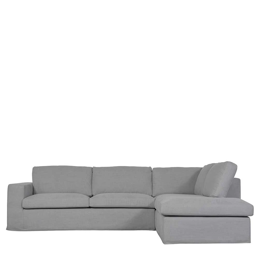 Schlichtes Ecksofa In Hellgrau Webstoff - Done 8 Schlichtes Ecksofa In Hellgrau Webstoff - Done – Bild 6