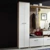 Schmaler Schrank Elpueva In Weiß -wohnen.de-Shop schmaler schrank weiss silbereiche elpueva 01