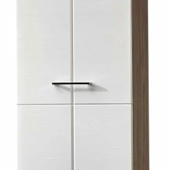 Schmaler Schrank Elpueva In Weiß -wohnen.de-Shop schmaler schrank weiss silbereiche elpueva 03