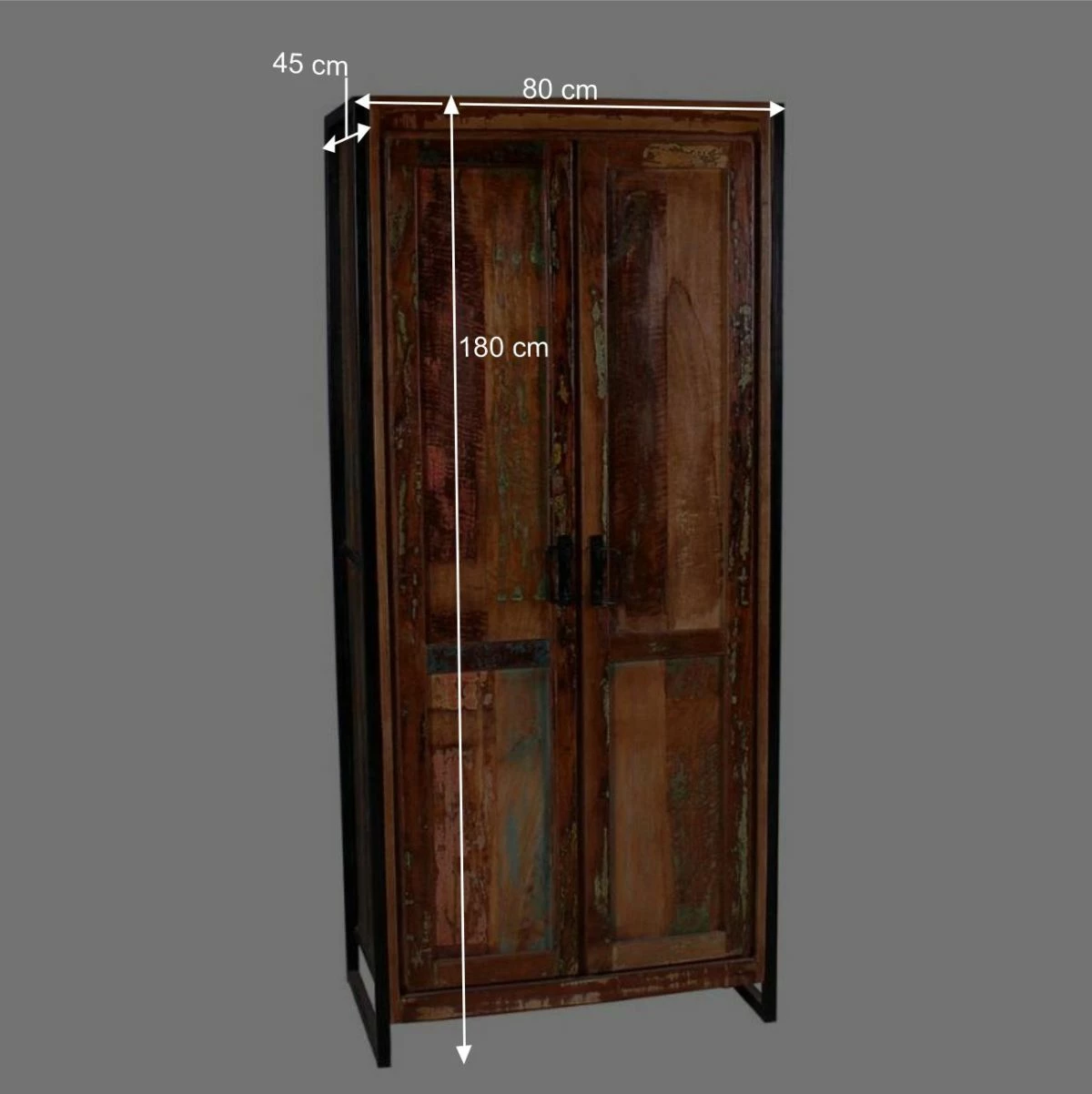 Shabby Chic Dielenschrank Aus Recyclingholz - Ensley 8 Shabby Chic Dielenschrank Aus Recyclingholz - Ensley – Bild 6