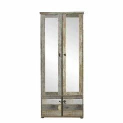 Shabby Flurschrank Mit 2 Spiegel Türen - Curacon -wohnen.de-Shop shabby flurschrank mit 2 spiegel tueren 78x189x40 cm curacon f