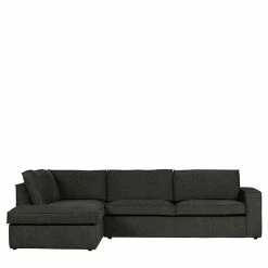 Skandi Eckcouch In Dunkelgrau Stoff - Crostina -wohnen.de-Shop skandi eckcouch in dunkelgrau stoff fuer vier personen crostina 02