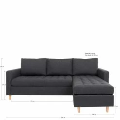 Skandi Ecksofa In Dunkelgrau & Natur - Dennja 11 Skandi Ecksofa In Dunkelgrau & Natur - Dennja -wohnen.de-Shop skandi ecksofa in dunkelgrau natur aus webstoff massivholz dennja 03