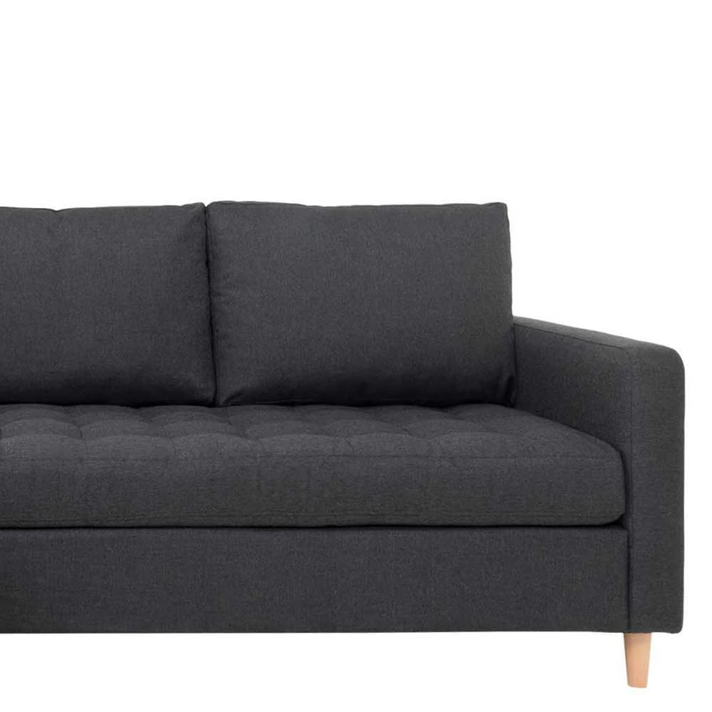 Skandi Ecksofa In Dunkelgrau & Natur - Dennja 8 Skandi Ecksofa In Dunkelgrau & Natur - Dennja – Bild 6