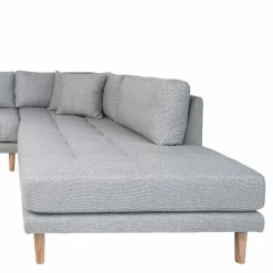 Skandi Polsterecke Mit Vier Sitzplätzen - Heart -wohnen.de-Shop skandi polsterecke mit vier sitzplaetzen in hellgrau stoff eiche holz heart 05