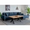 Skandi Stil Ecksofa In Dunkelblau Webstoff - Friscura -wohnen.de-Shop skandi stil ecksofa in dunkelblau webstoff und eichefarben massivholz friscura 01