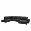 U-Form Polsterecke In Schwarz - Elivazon -wohnen.de-Shop u form polsterecke in schwarz aus echtleder kunstleder elivazon 01