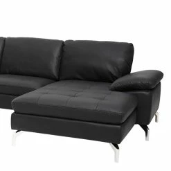 U-Form Polsterecke In Schwarz - Elivazon -wohnen.de-Shop u form polsterecke in schwarz aus echtleder kunstleder elivazon 03