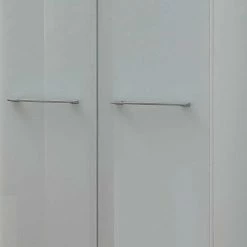 Weißer Flur Schrank Mit Glas-Front - Goeca -wohnen.de-Shop weisser flur schrank mit glas front 2 tuerig 59x197x40 cm goeca 03