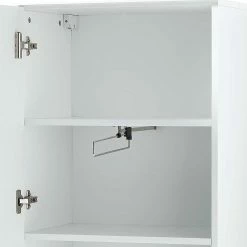 Weißer Flurschrank Für Stand- & Wandmontage - Indiesta -wohnen.de-Shop weisser flurschrank fuer stand wandmontage 1 tuerig 55x179x37 indiesta 04