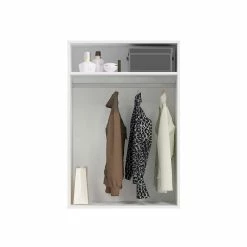 Weißer Flurschrank Stauraum Set - Segin -wohnen.de-Shop weisser flurschrank stauraum set in modernem design segin 03