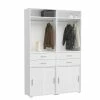 Weißer Flurschrank Stauraum Set - Segin -wohnen.de-Shop weisser flurschrank stauraum set in modernem design segin f