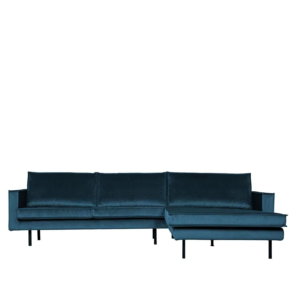 Wohnlandschaft L Sofa In Blau Samt - Cumagon 4 Wohnlandschaft L Sofa In Blau Samt - Cumagon – Bild 2